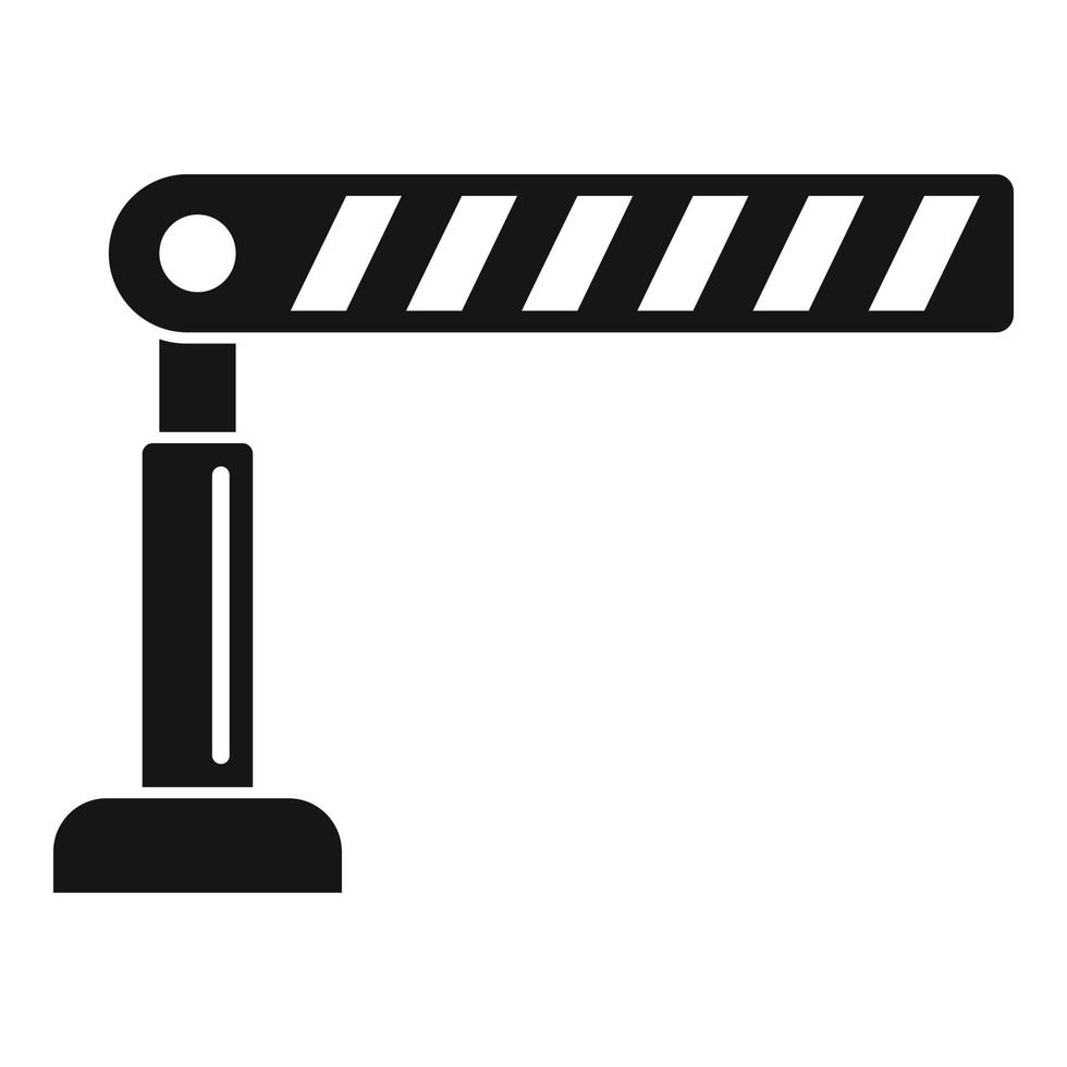 Parking barrier icon, simple style vector
