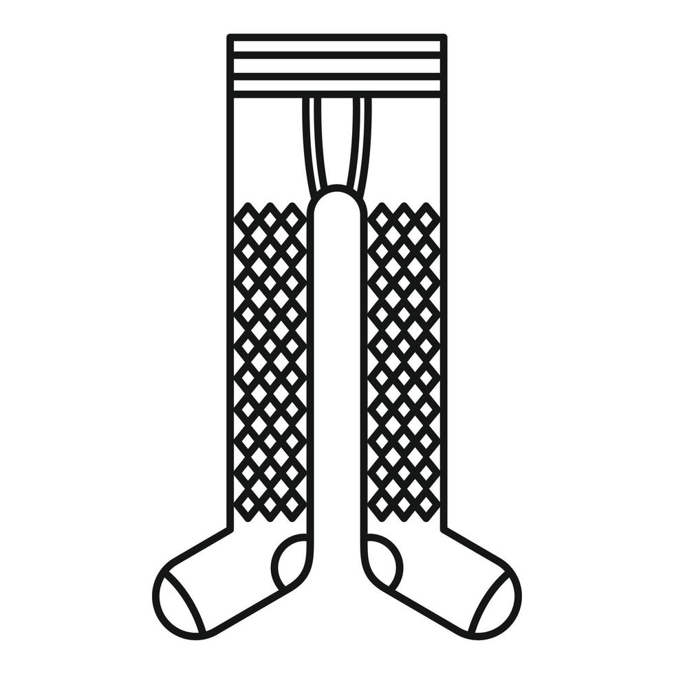 Body tights icon, outline style vector