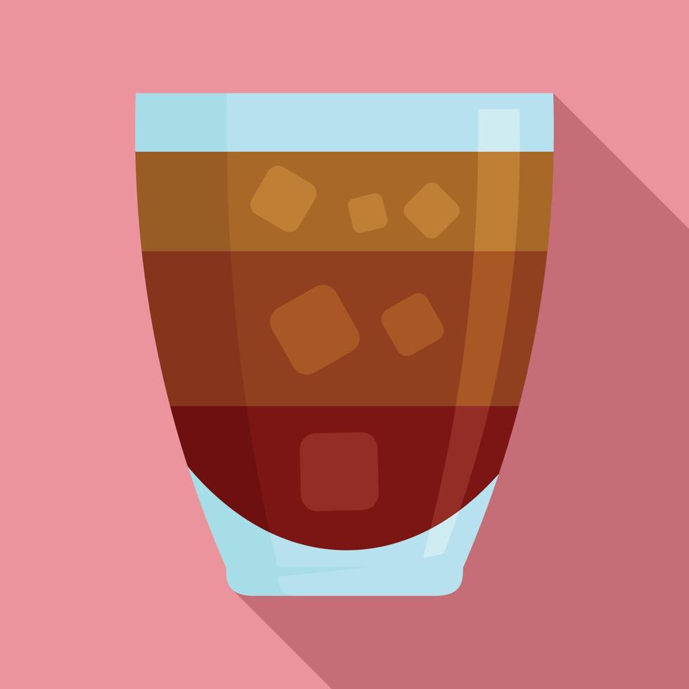 Cocktail icon, flat style vector