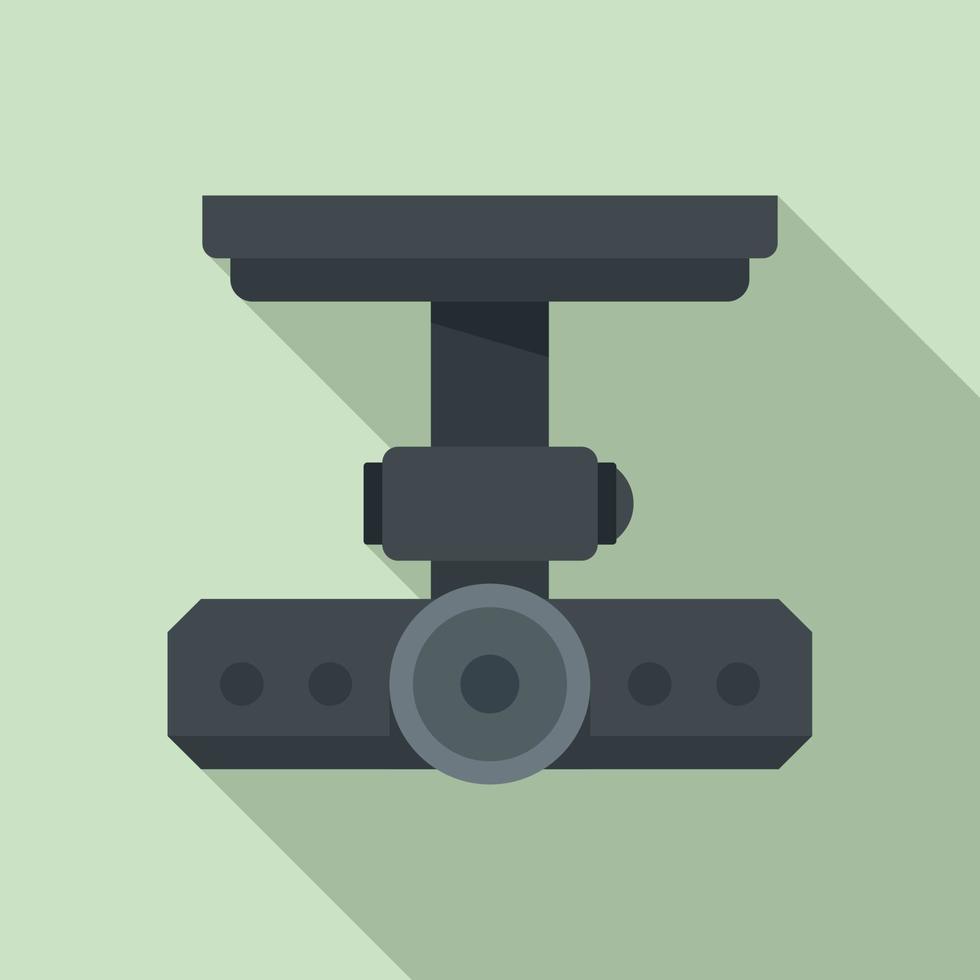 Protection dvr camera icon, flat style vector