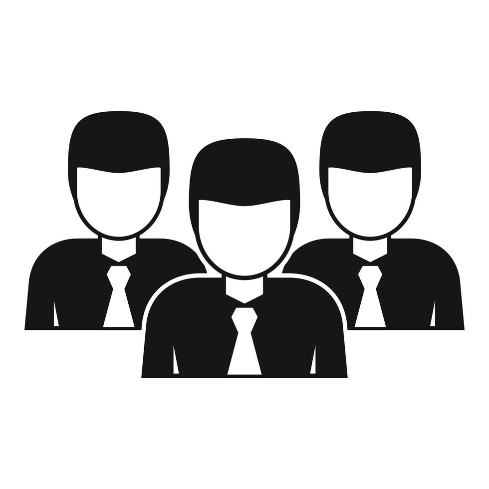 Company teamwork icon, simple style vector