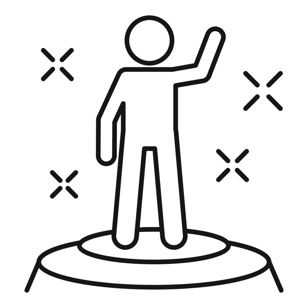 Singer icon, outline style vector