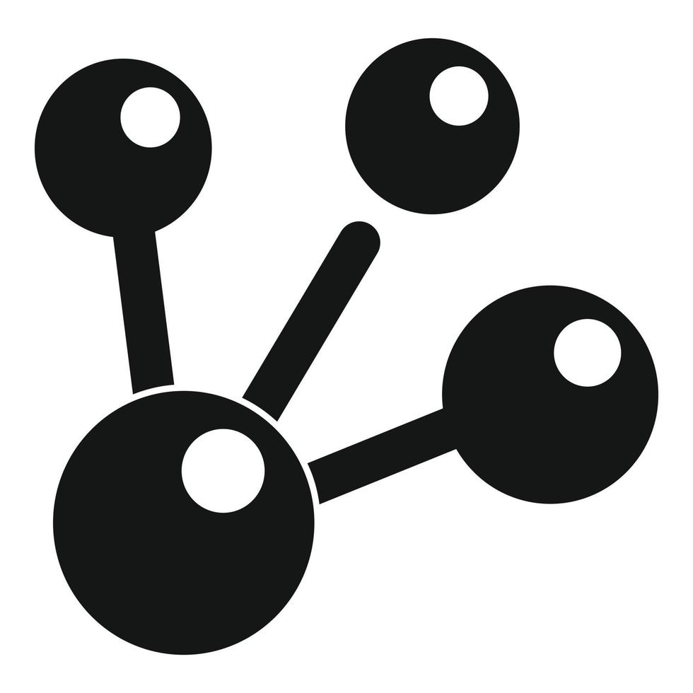 Physics molecule icon, simple style vector