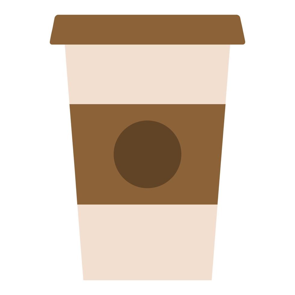 Hot coffee icon, flat style vector