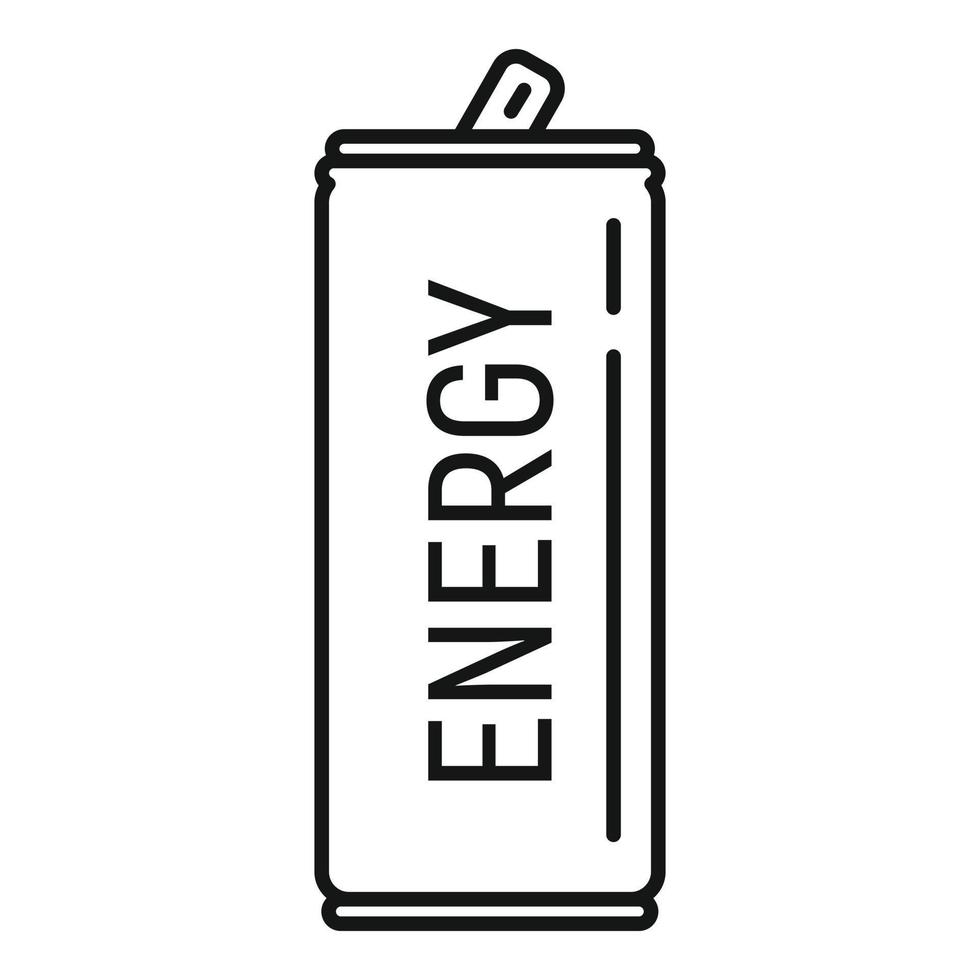 Soda energy drink icon, outline style vector