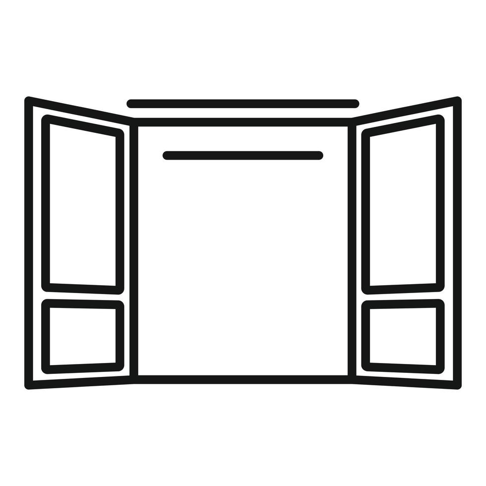 Emergency door icon, outline style vector