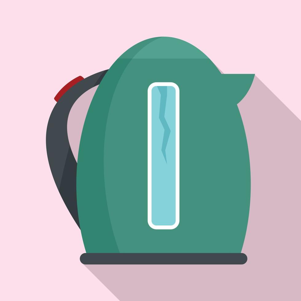 Broken electric kettle icon, flat style vector