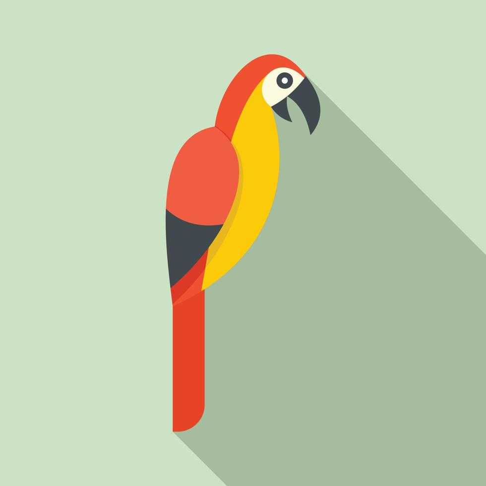 Parrot icon, flat style vector