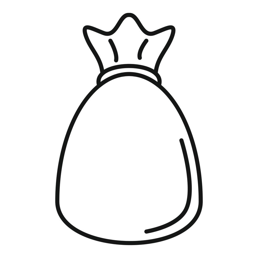 Money bag icon, outline style vector