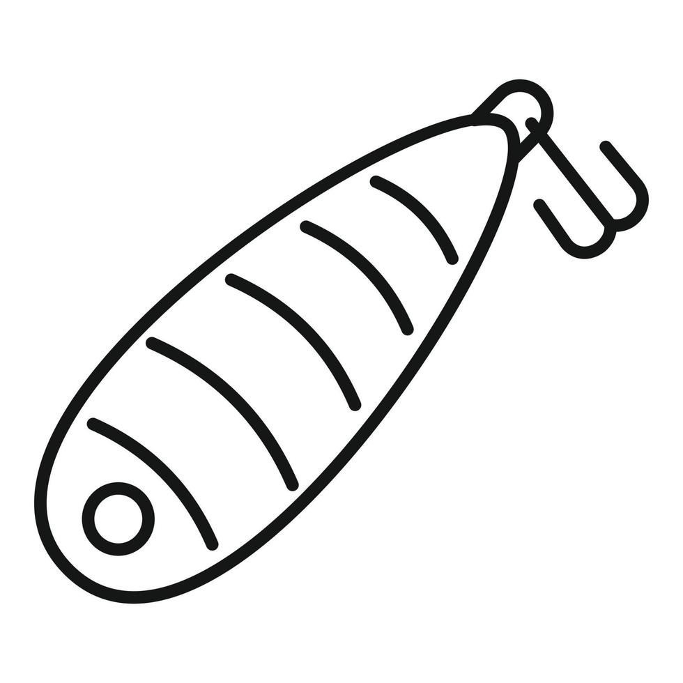 Fish bait lure icon, outline style vector