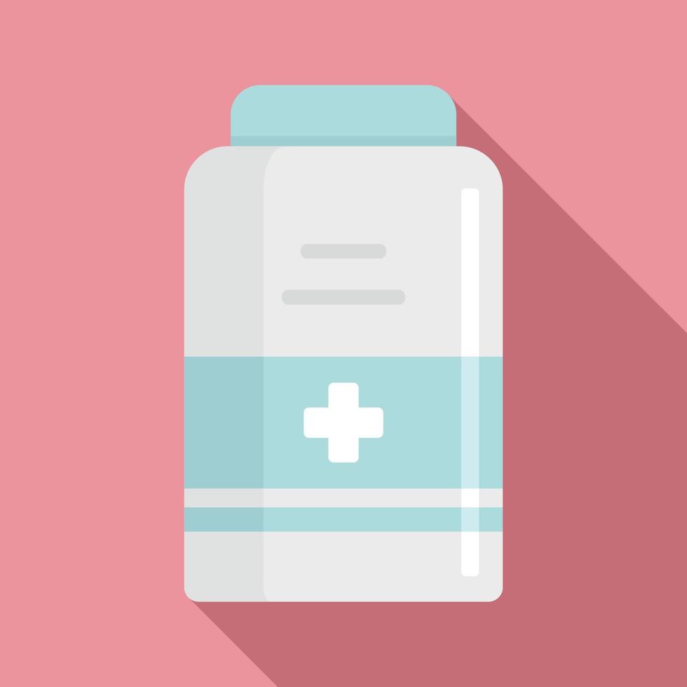 Medical jar icon, flat style vector