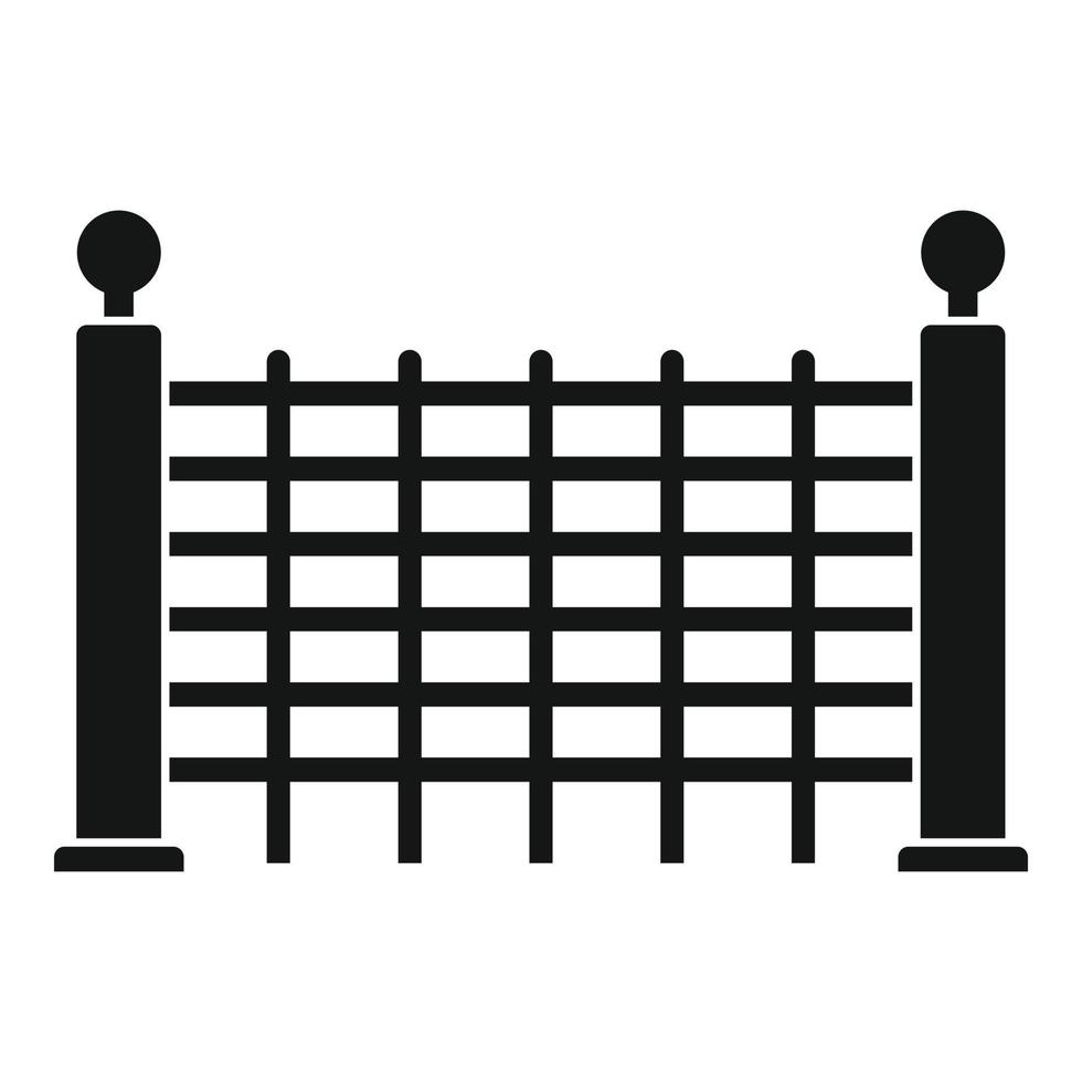 Steel fence icon, simple style vector