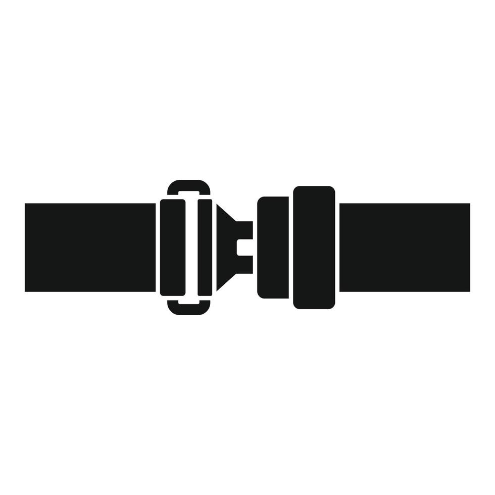 Crash seatbelt icon, simple style vector