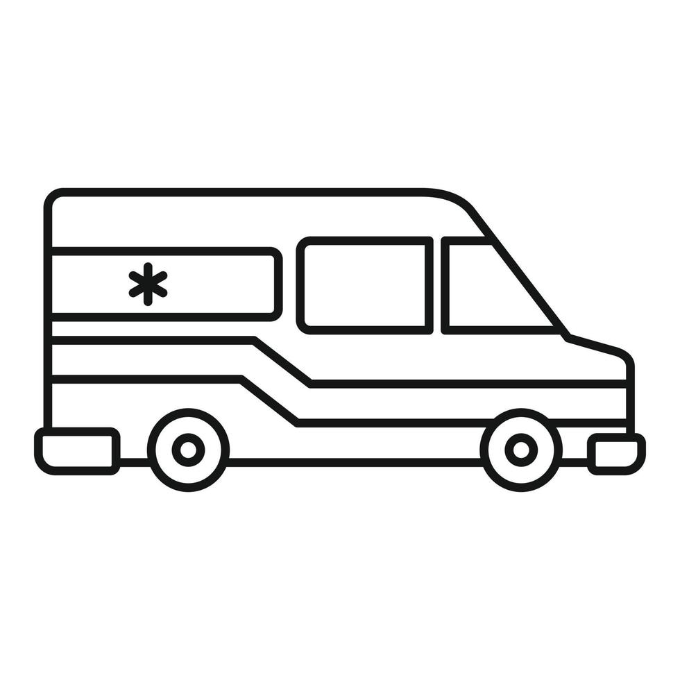 City ambulance icon, outline style vector