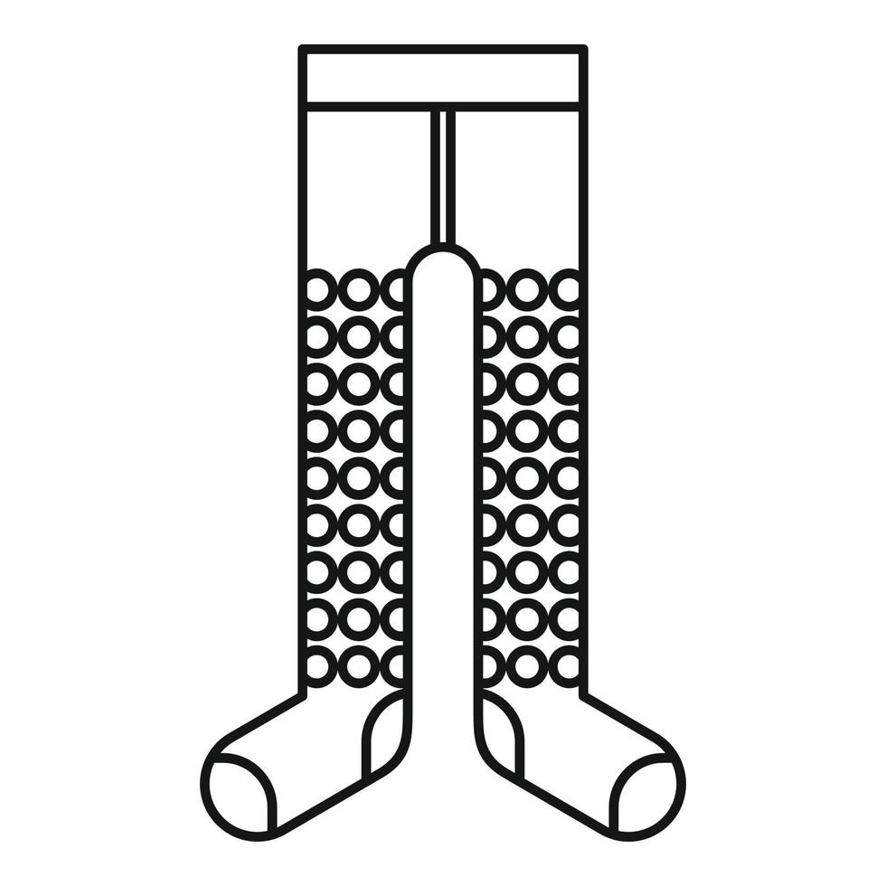 Kid tights icon, outline style vector