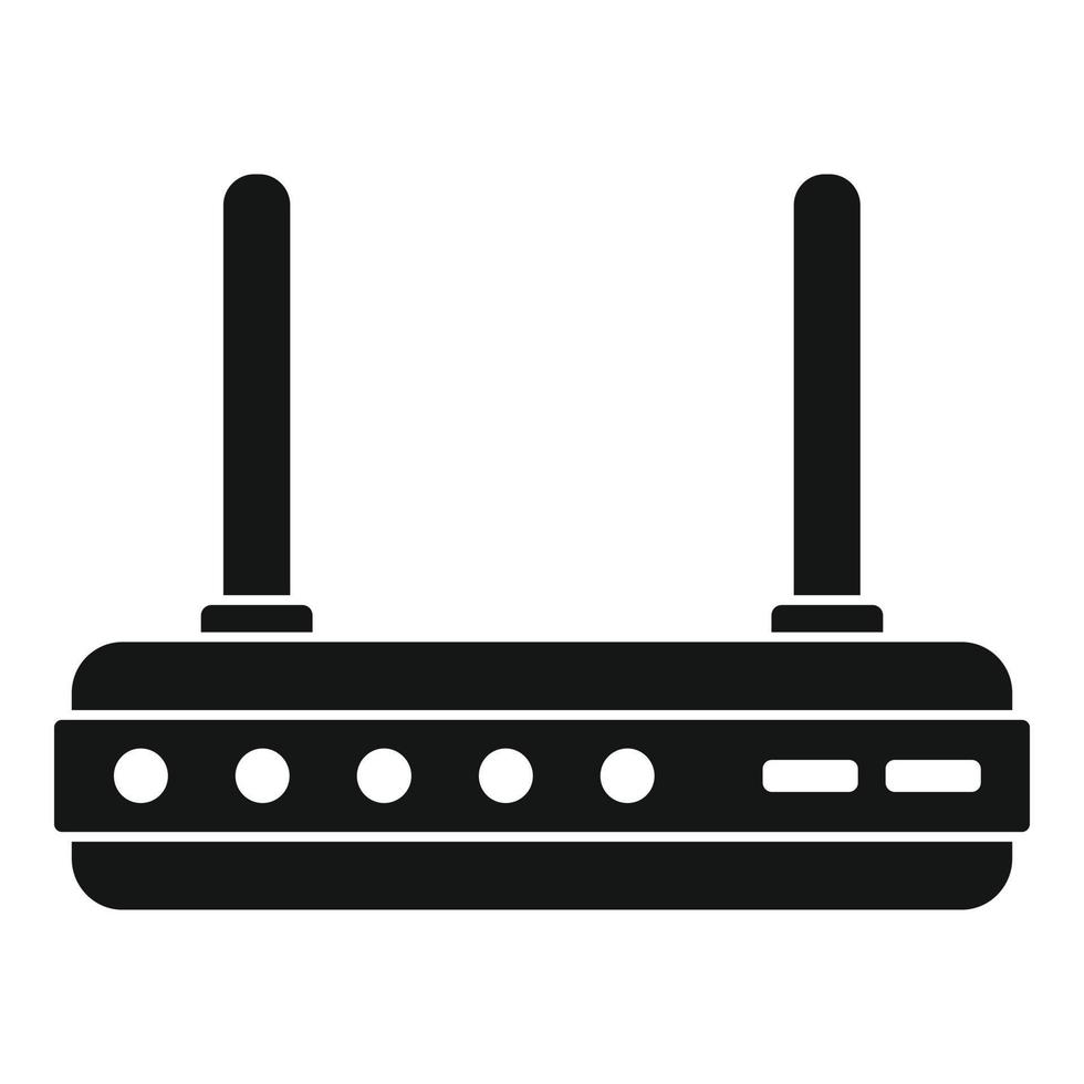Router equipment icon, simple style vector