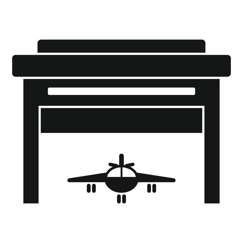 icono de plan de hangar, estilo simple vector