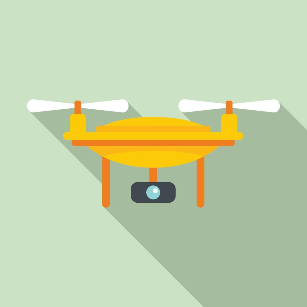 Agricultural drone icon, flat style vector