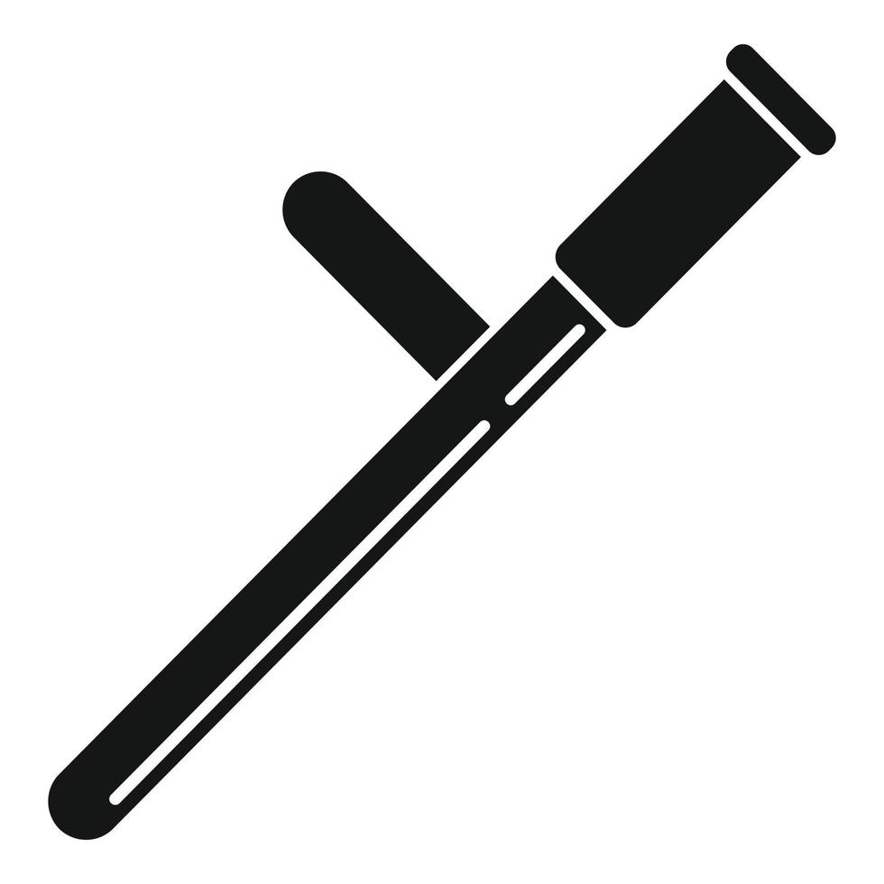 icono de bastón de policía, estilo simple vector