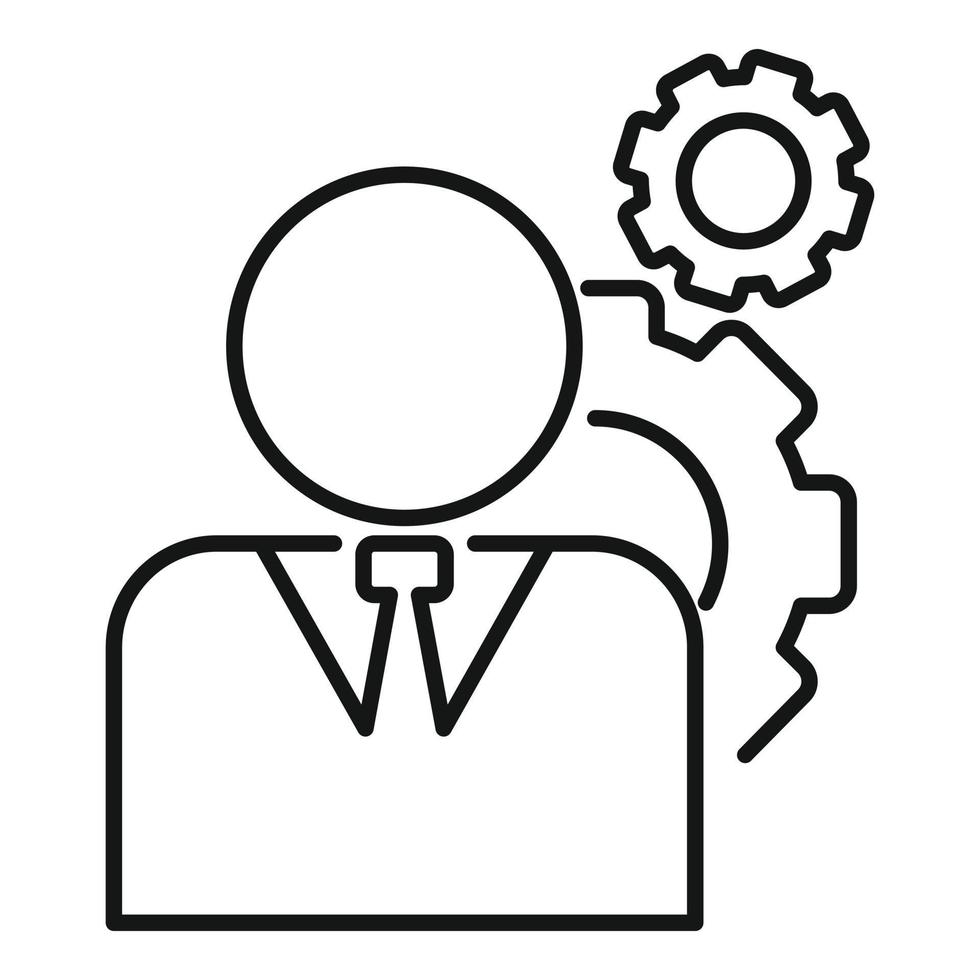 Administrator system icon, outline style vector