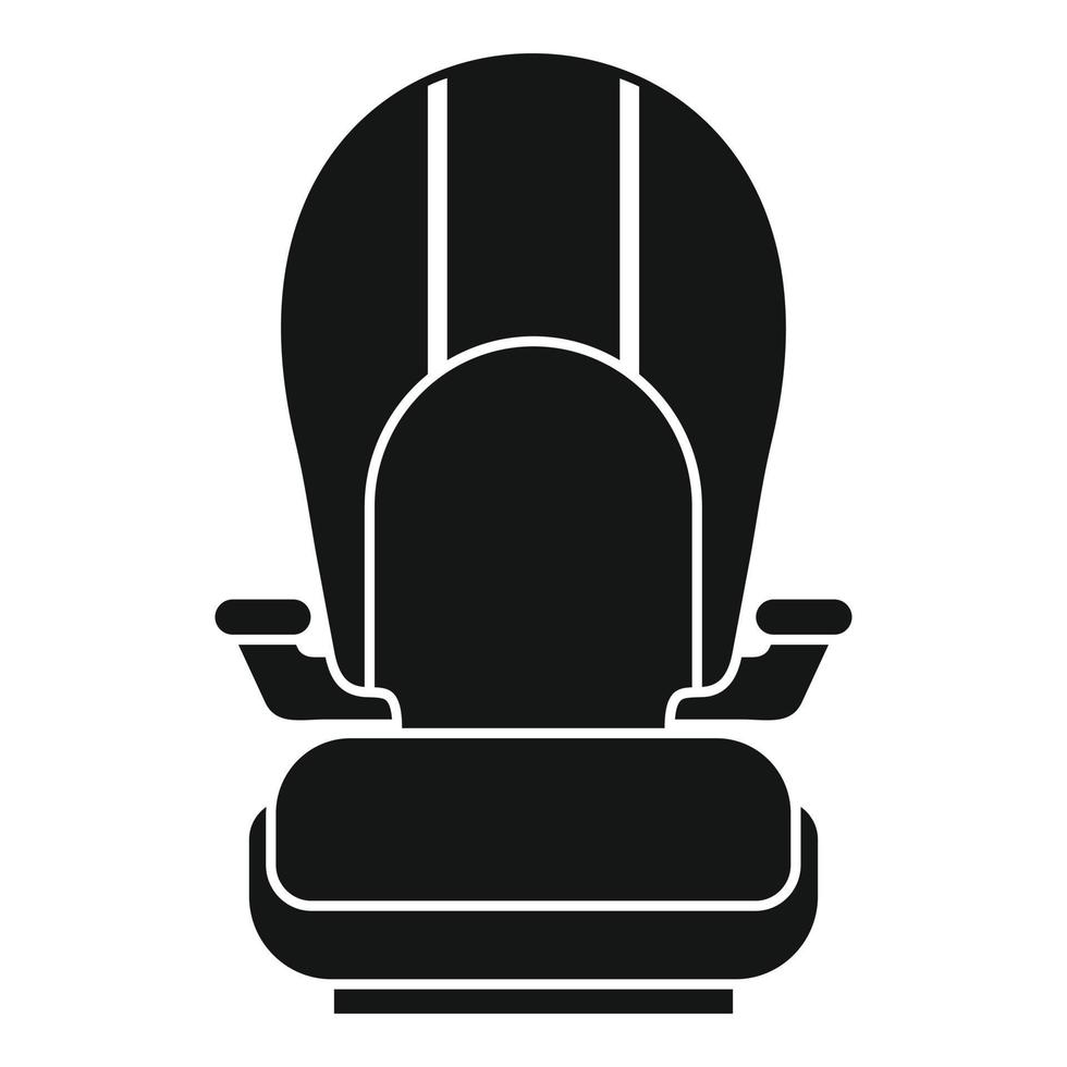 Isofix kid car seat icon, simple style vector