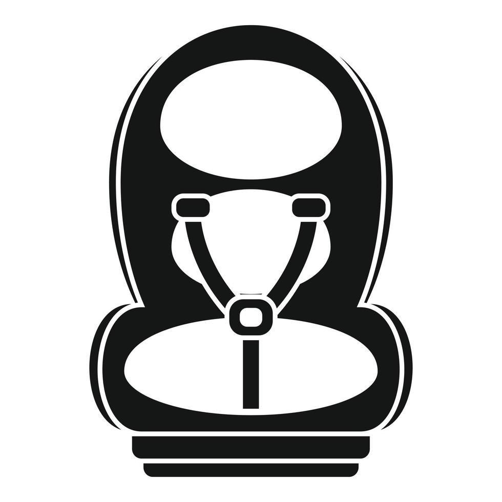 Toddler car seat icon, simple style vector