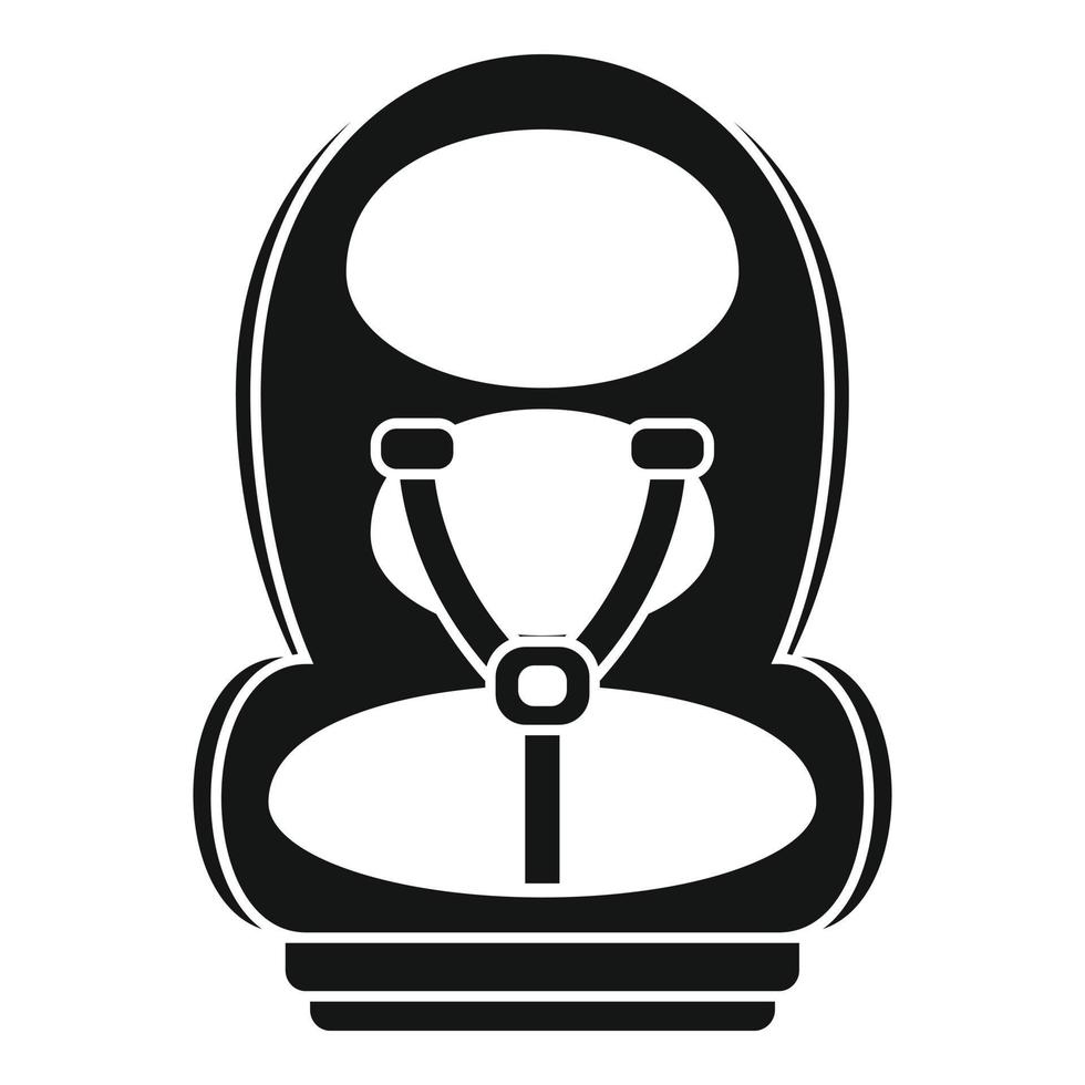 icono de asiento de coche para niños pequeños, estilo simple vector