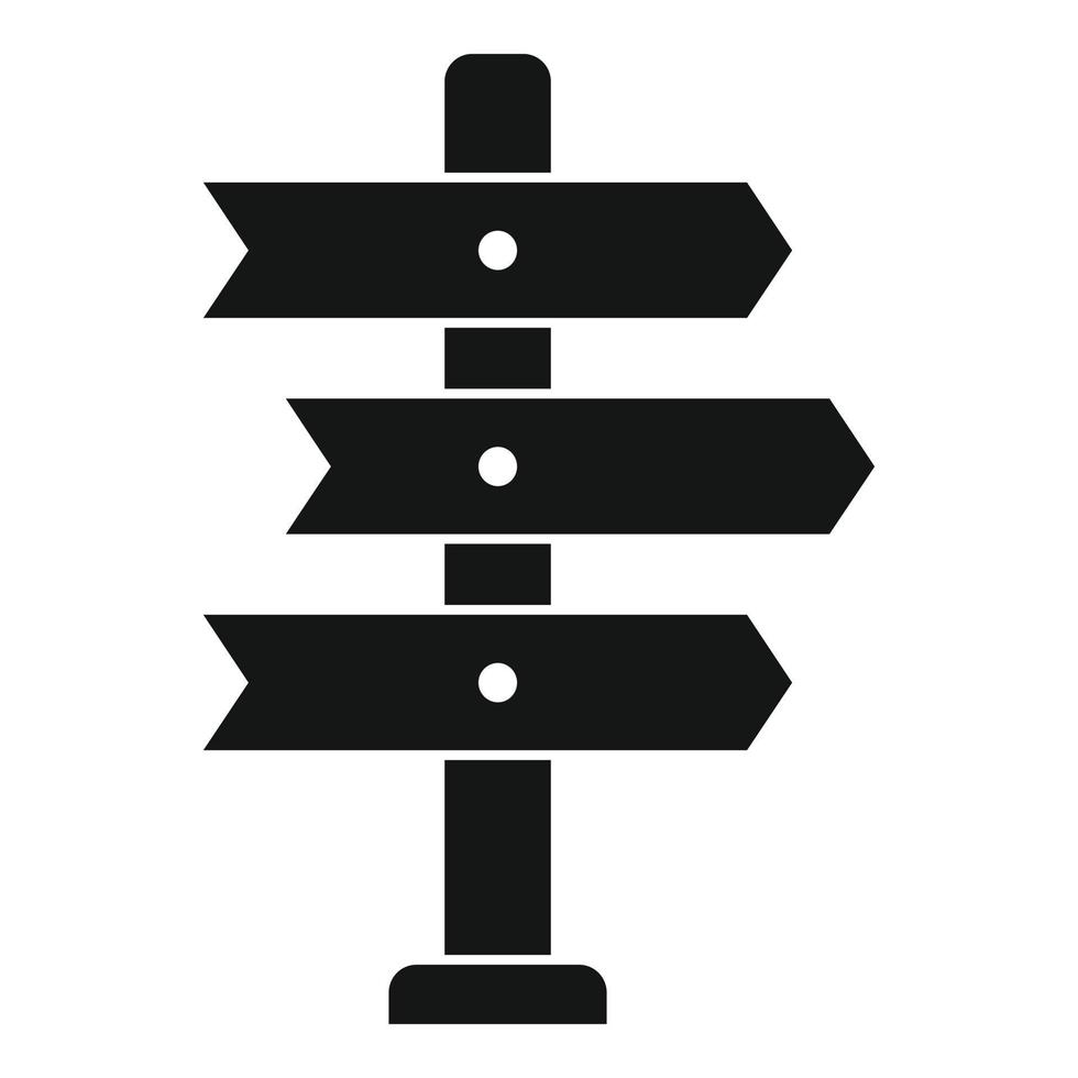 icono de la torre de dirección, estilo simple vector