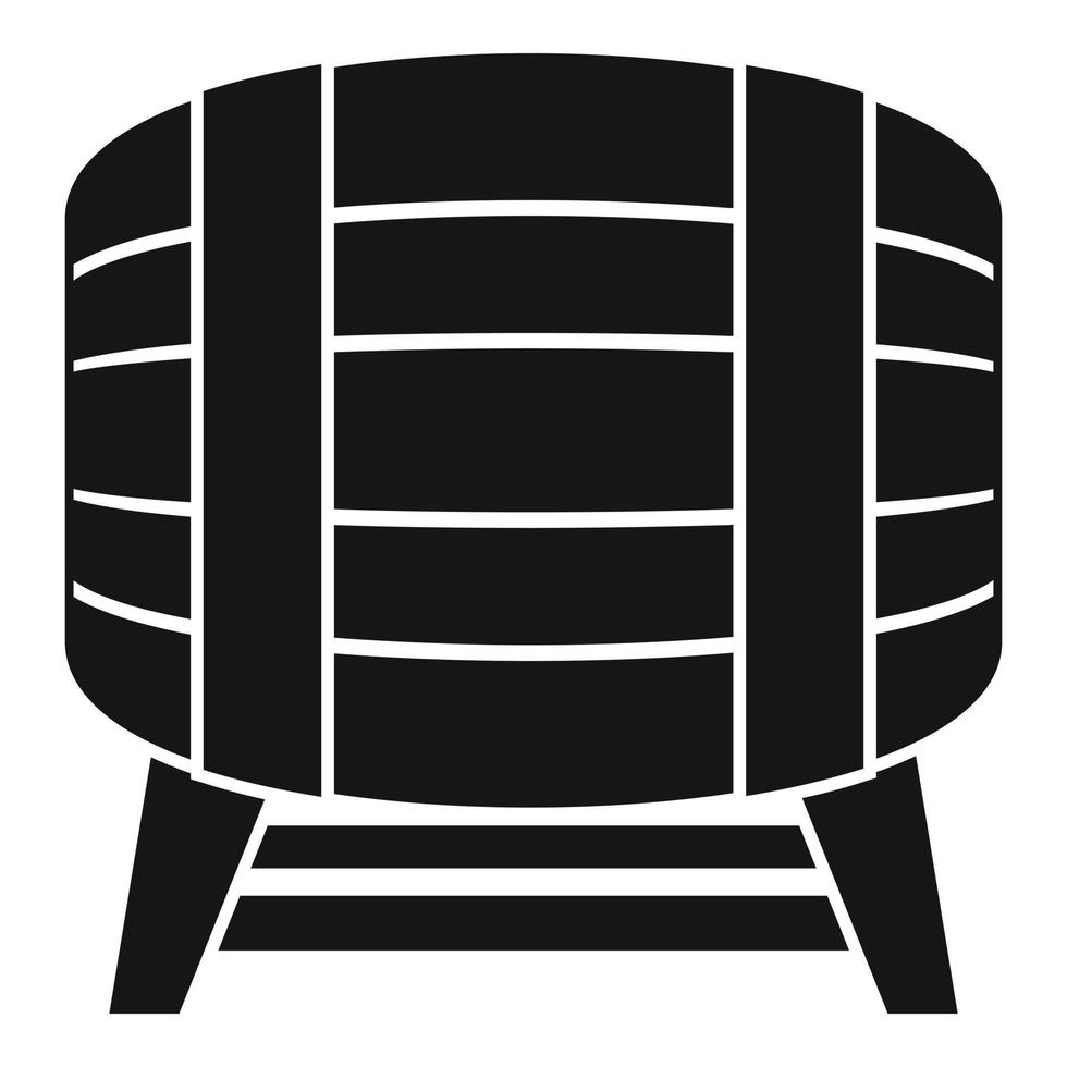 icono de barril de bebida, estilo simple vector
