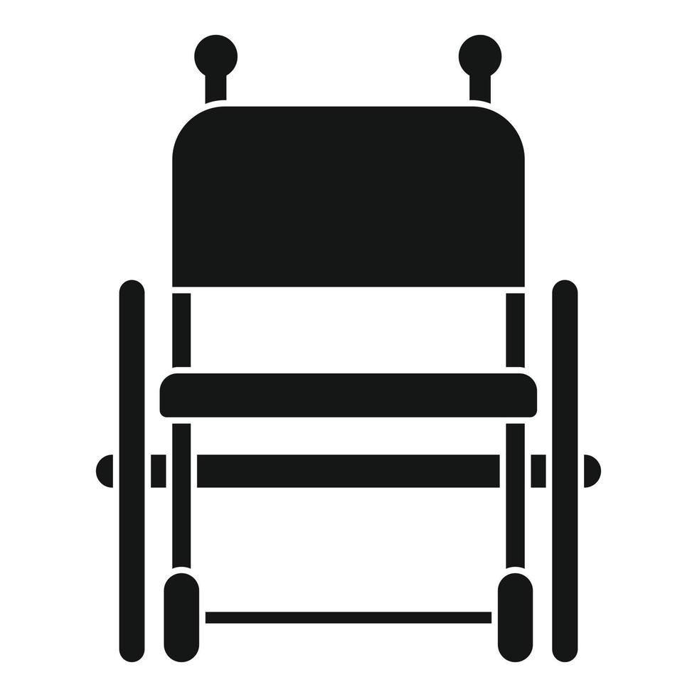 icono de silla de ruedas vacía, estilo simple vector