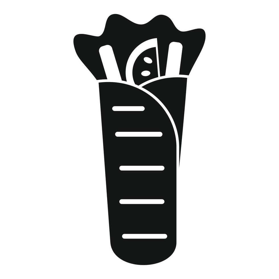 Kebab icon, simple style vector