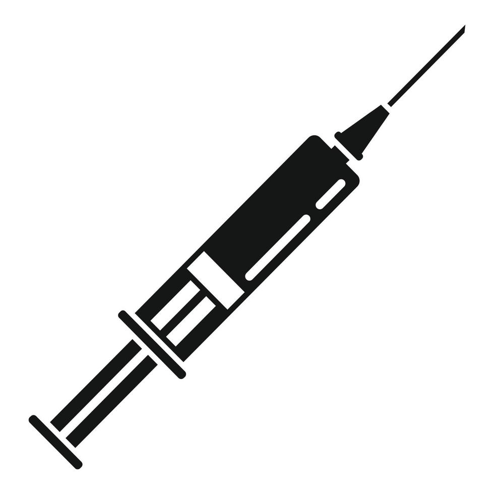 Measles syringe icon, simple style vector