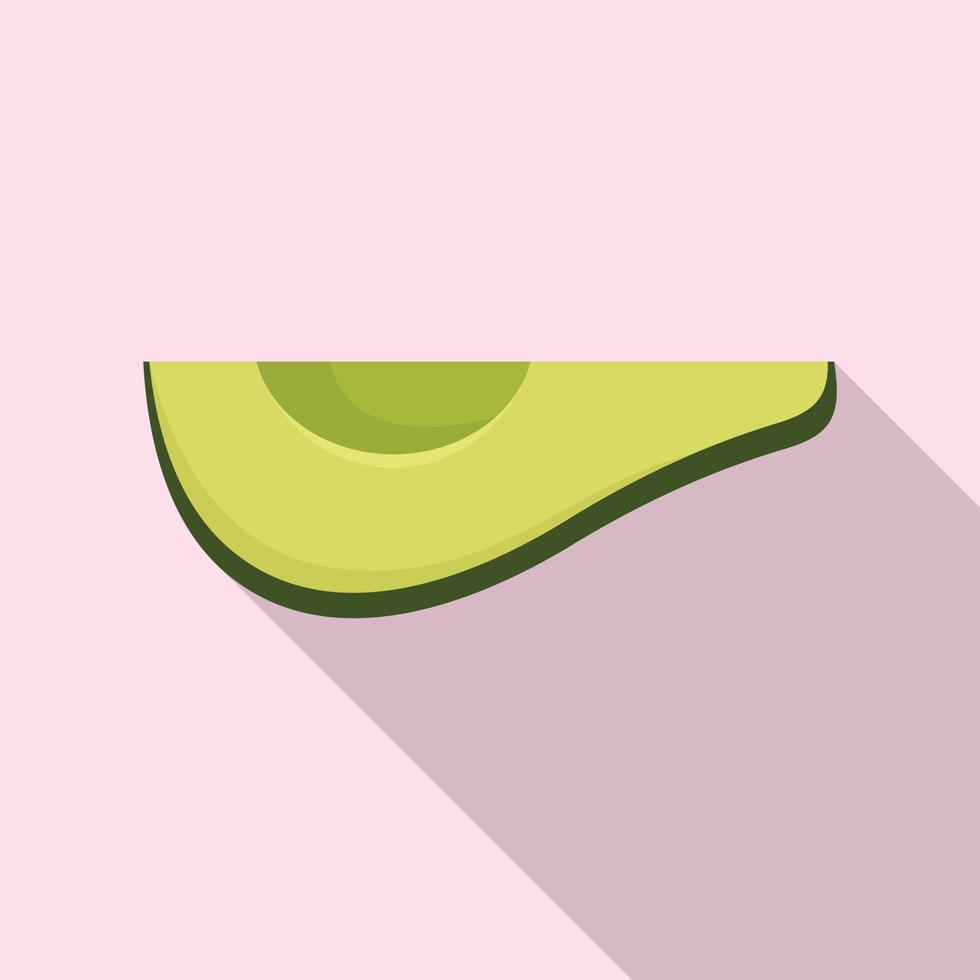 icono de rebanada de aguacate, estilo plano vector