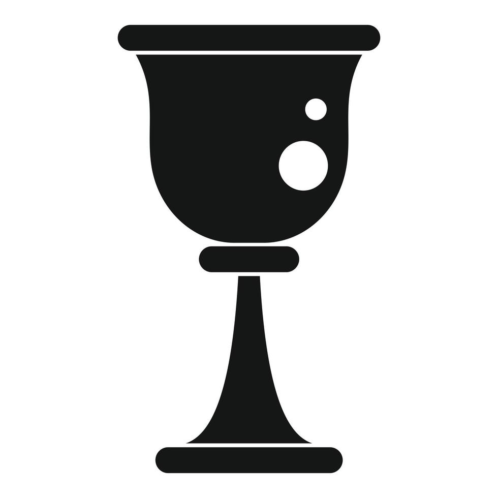 Prayer cup icon, simple style vector