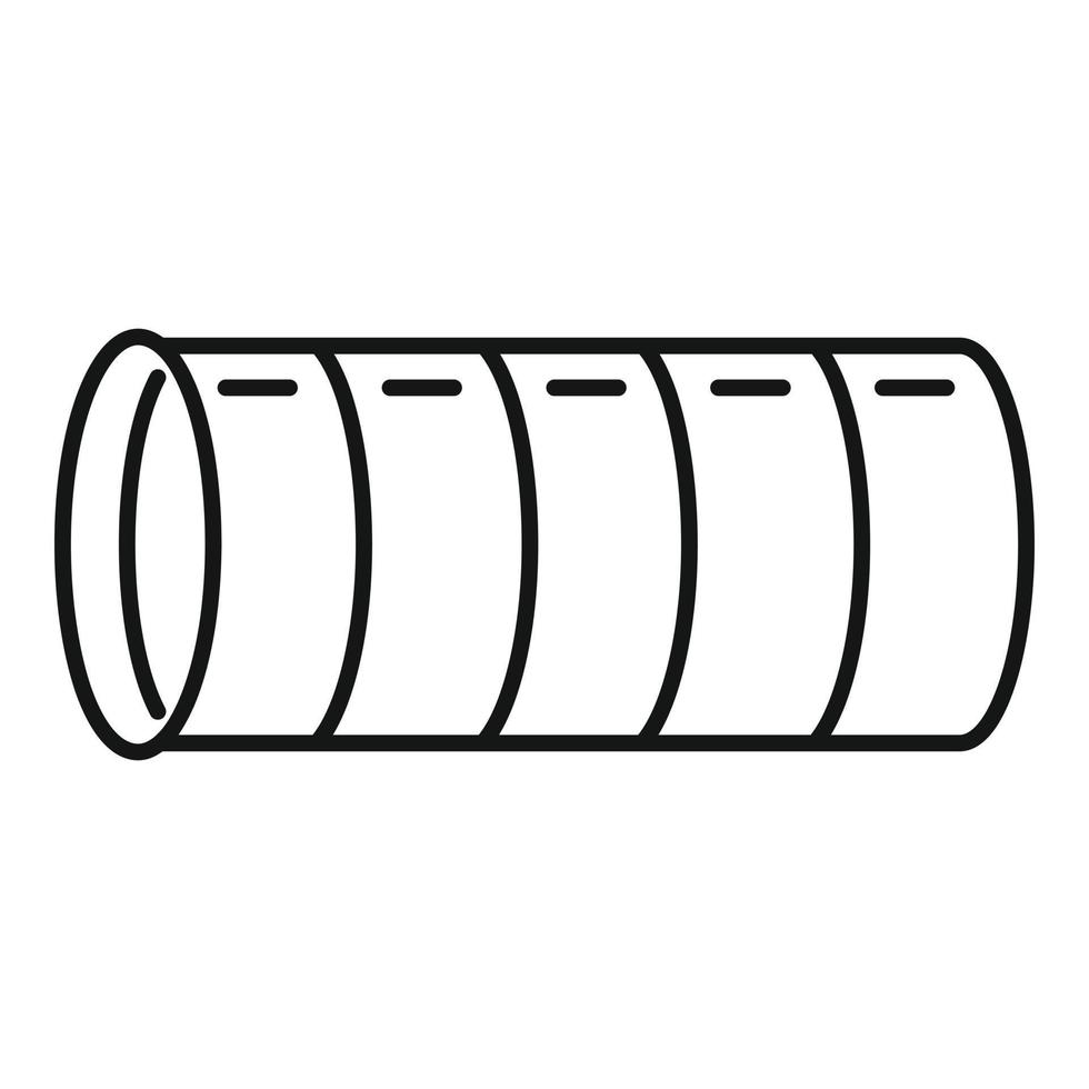 Dog training pipe icon, outline style vector