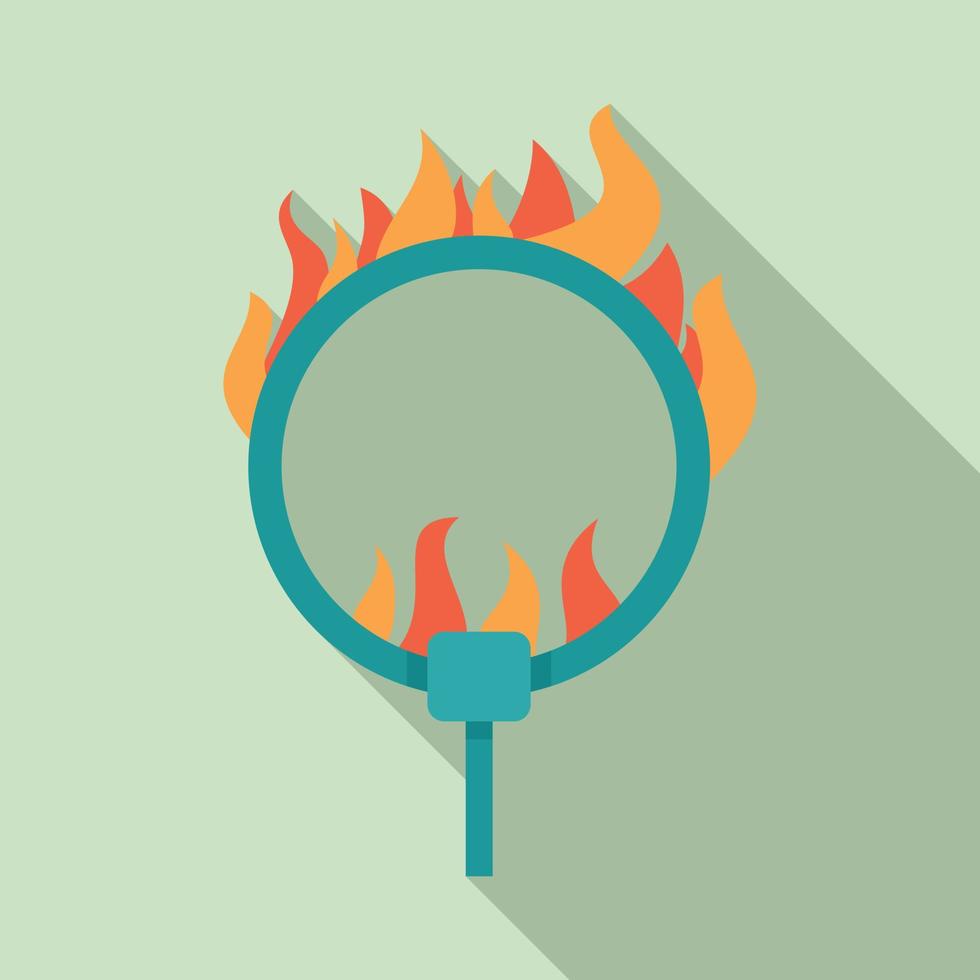 Fire ring icon, flat style vector