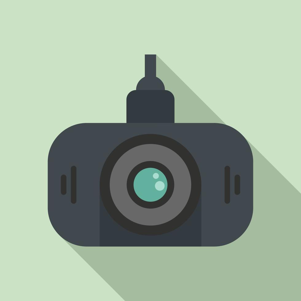 Led dvr camera icon, flat style vector