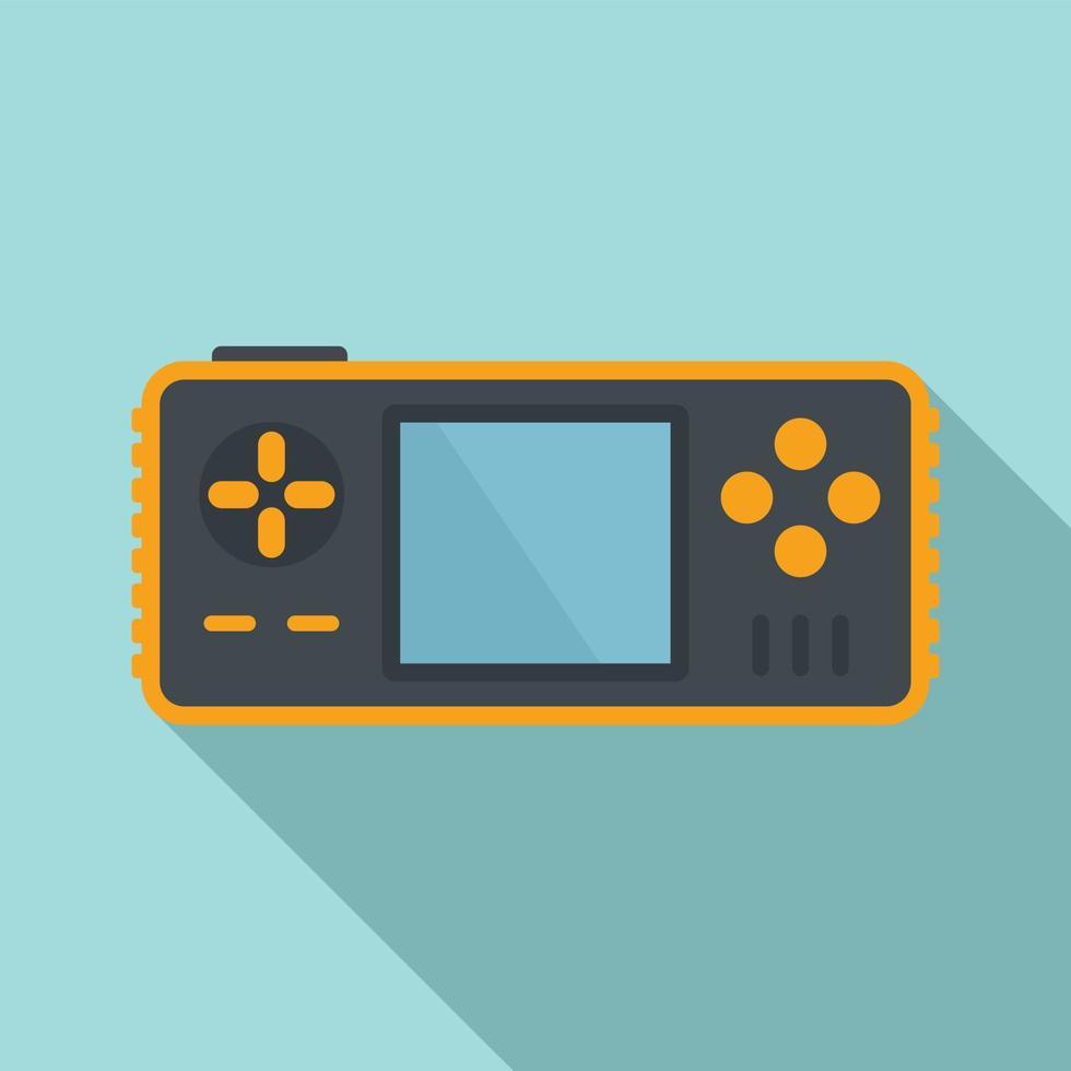 Portable game console icon, flat style vector