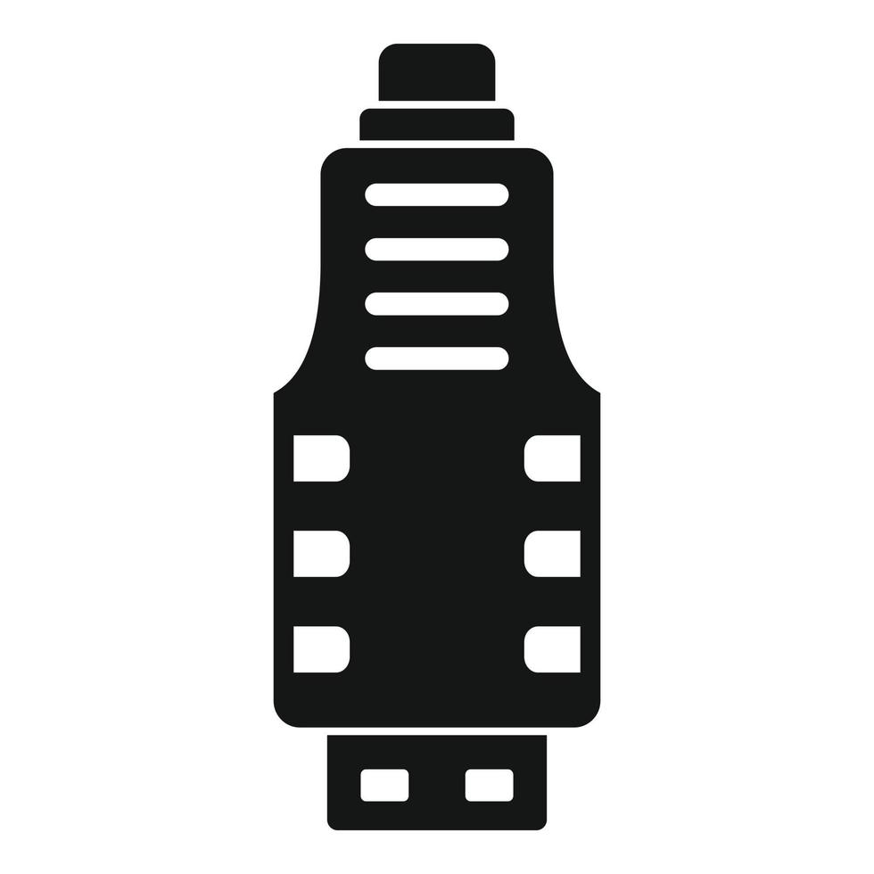 icono de adaptador micro usb, estilo simple vector
