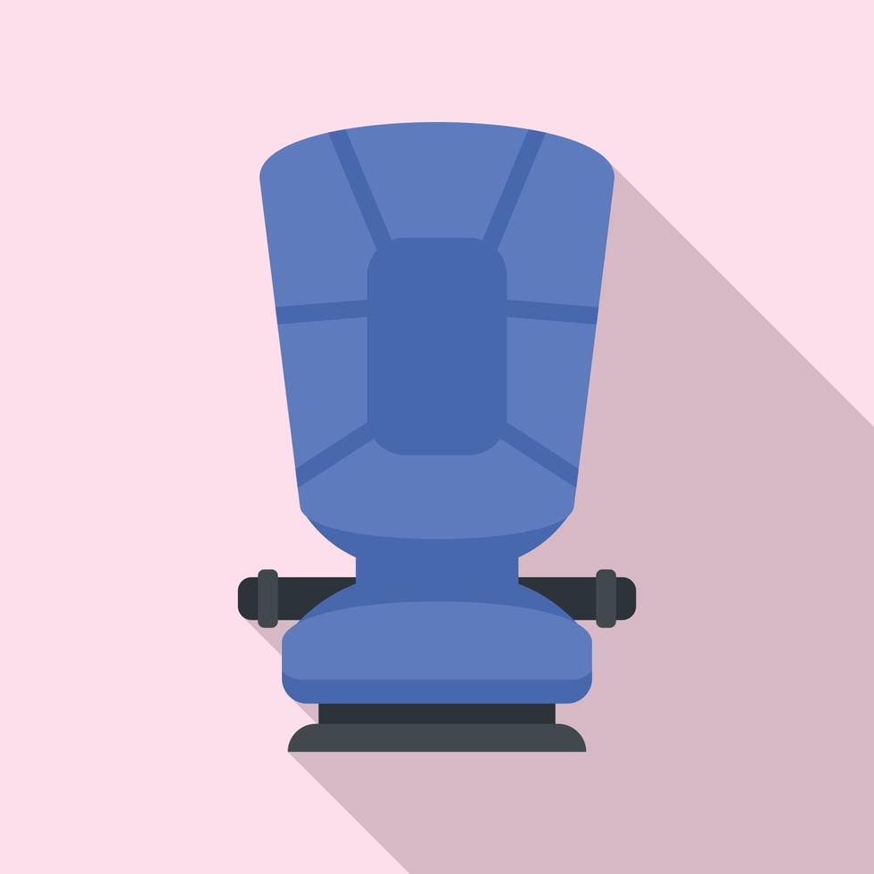 Restraint baby car seat icon, flat style vector