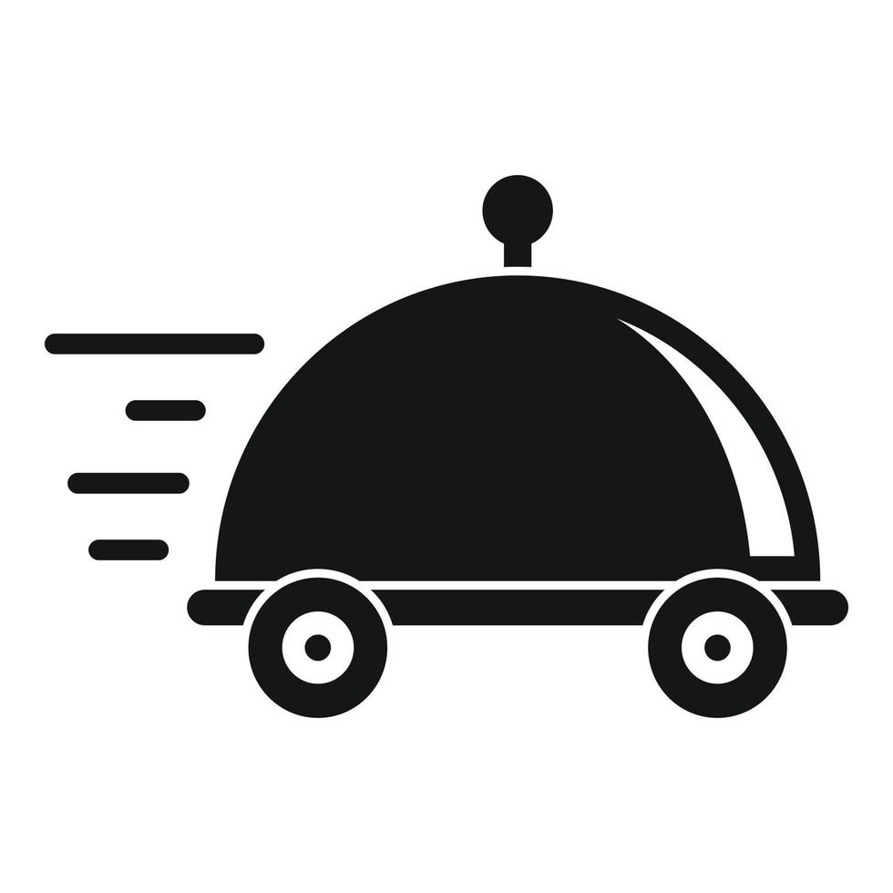 icono de entrega de comida, estilo simple vector