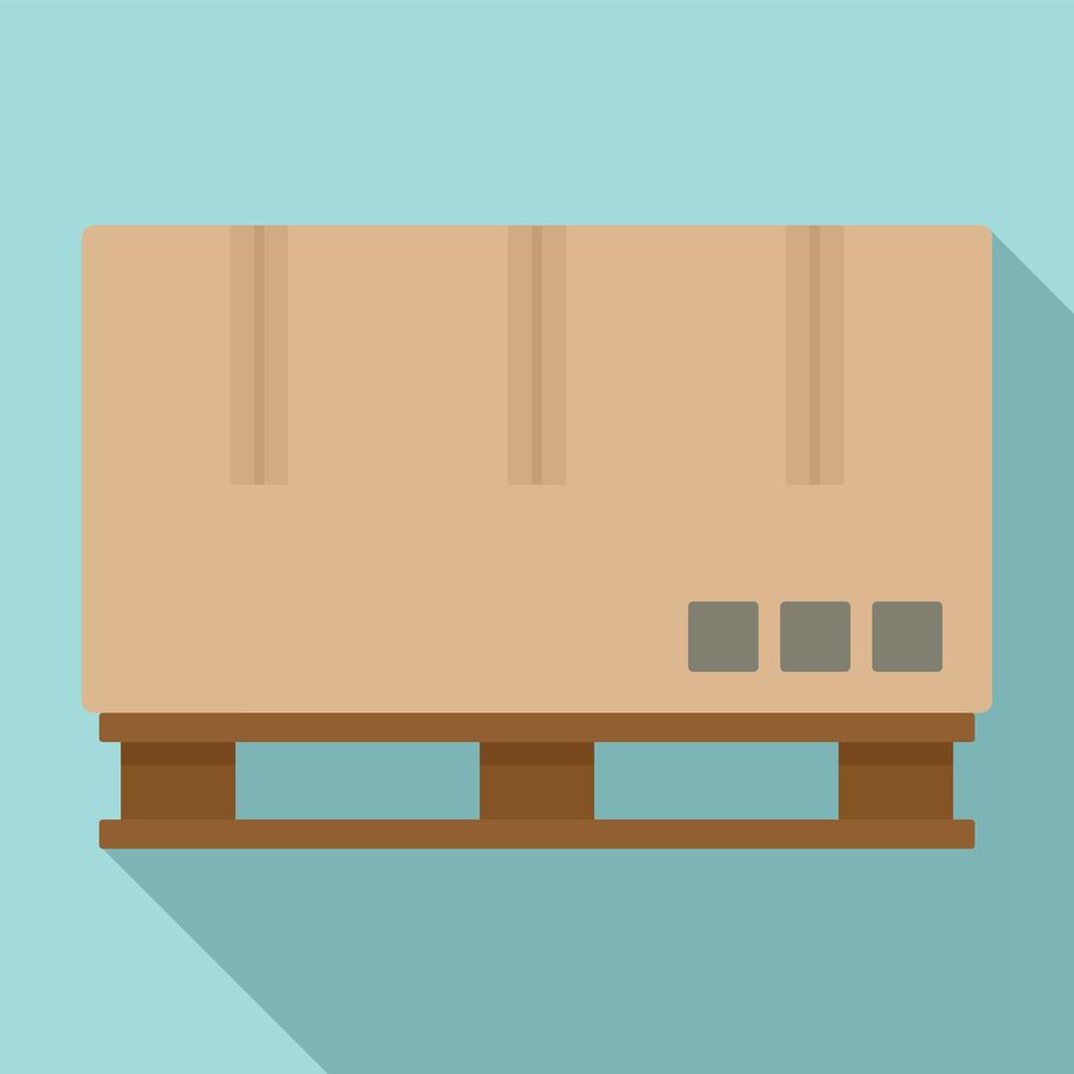 Carrier box pallete icon, flat style vector