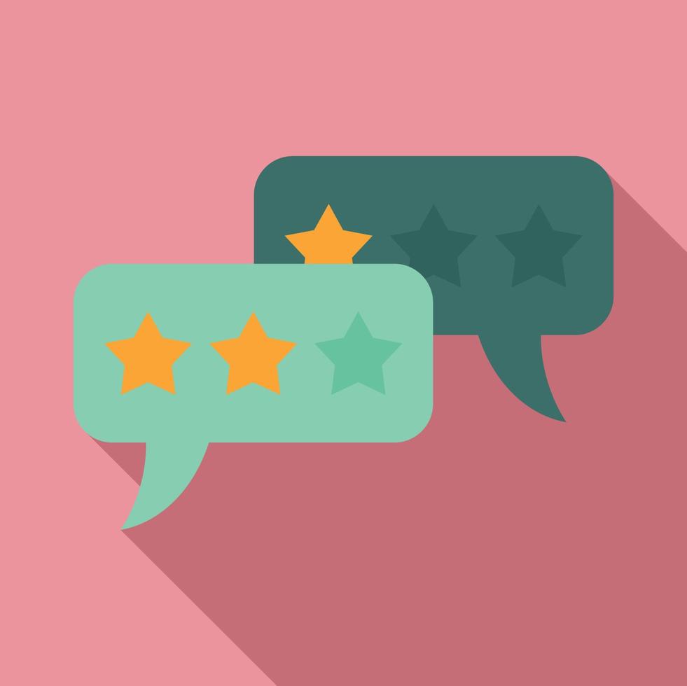 Feedback chat icon, flat style vector