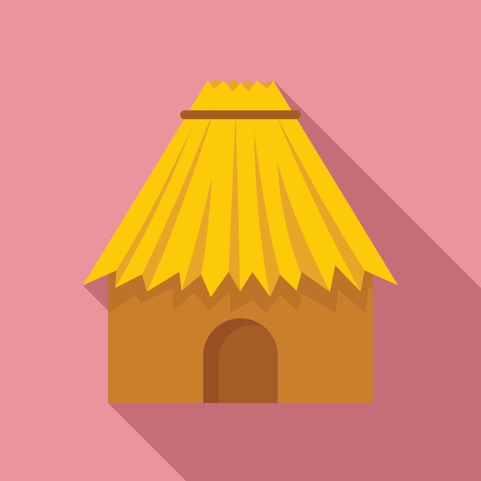 Peru house icon, flat style vector