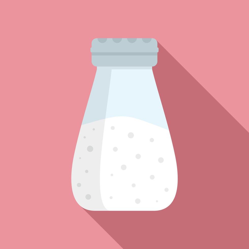 Salt shaker icon, flat style vector