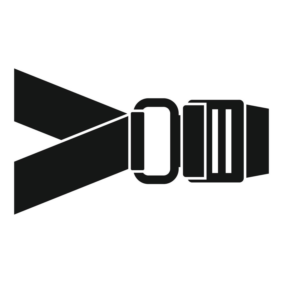 Prevention seatbelt icon, simple style vector