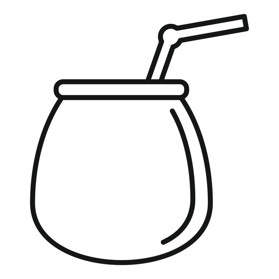 Brazil cocktail icon, outline style vector