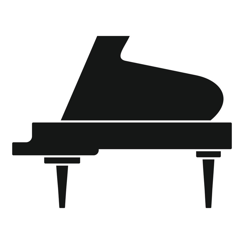 Grand piano instrument icon, simple style vector