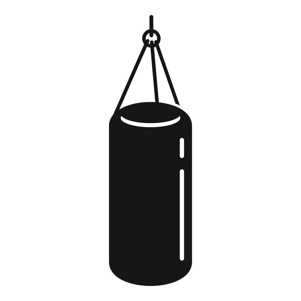 icono de saco de boxeo, estilo simple vector