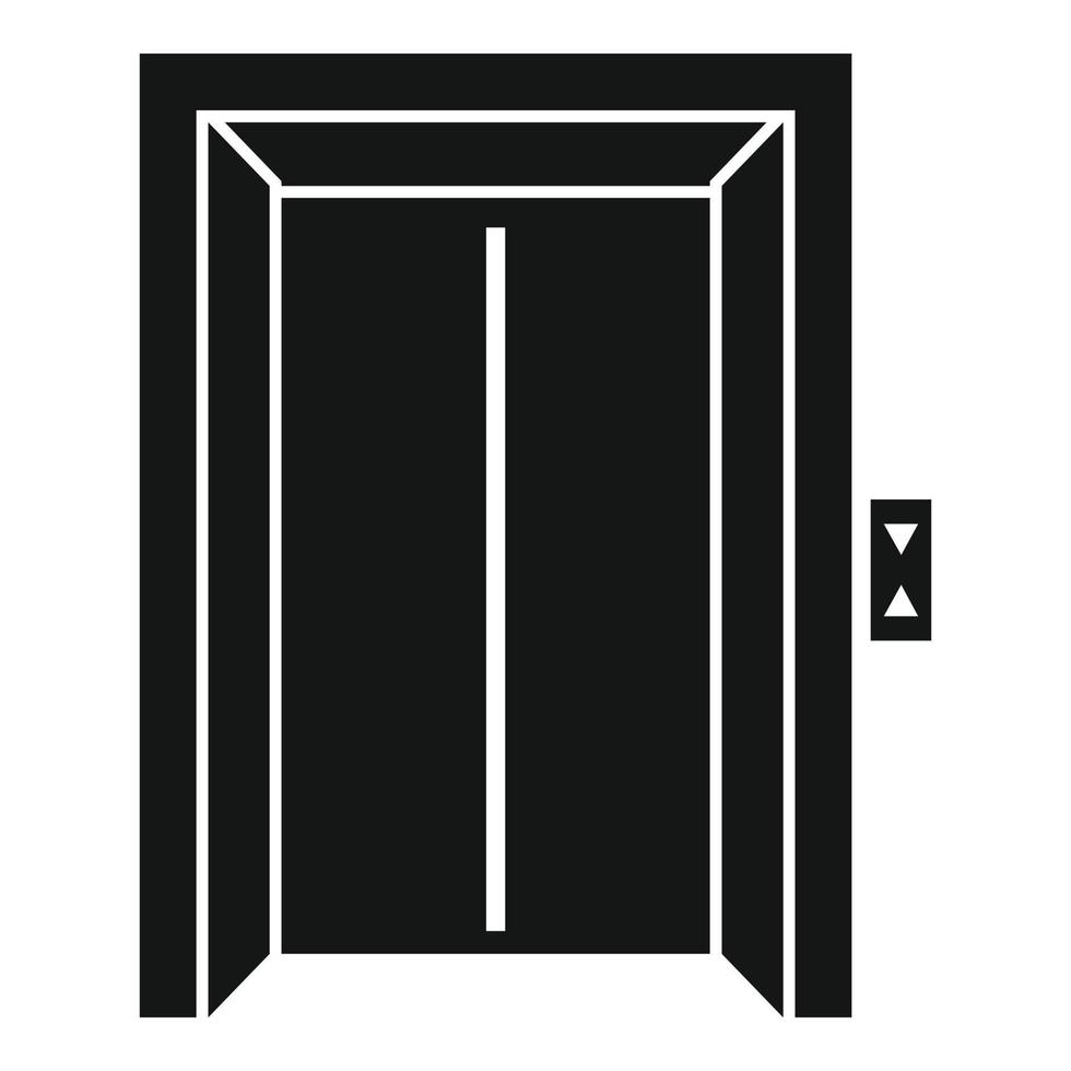 Bell elevator icon, simple style vector